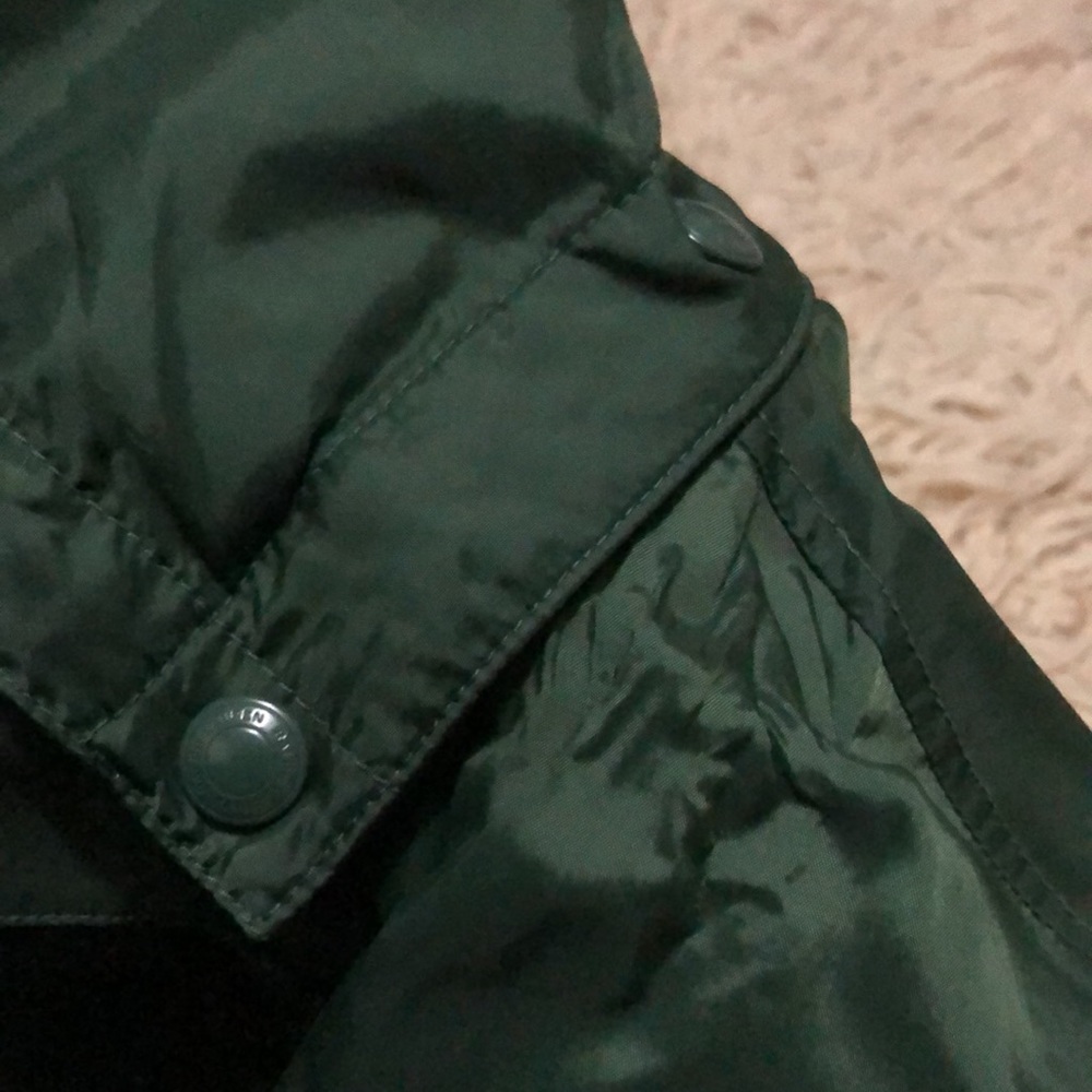 EUC RL POLO Snap Front WindBreaker-Green/Tan-Sz S-Nylon Lined-Detachable Hood - Picture 12 of 14